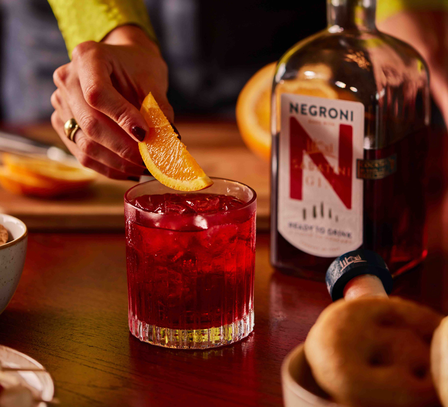 negroni ready to drink by Sabatini Gin